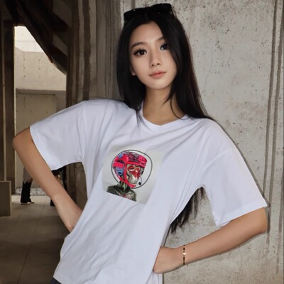 无聊的悟空wukong 303 原创保证白色纯棉落肩T恤