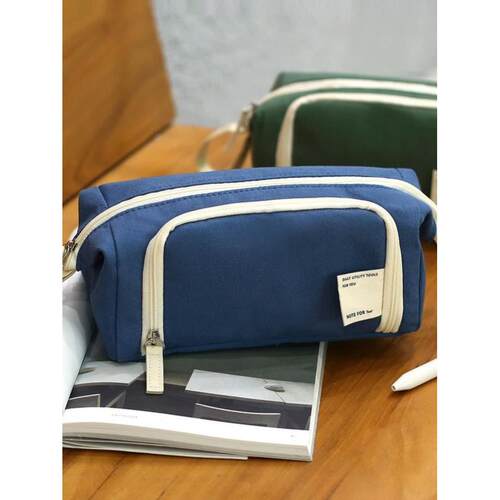 Large Capacity Pencil Case Kawaii Canvas Pencilcase School