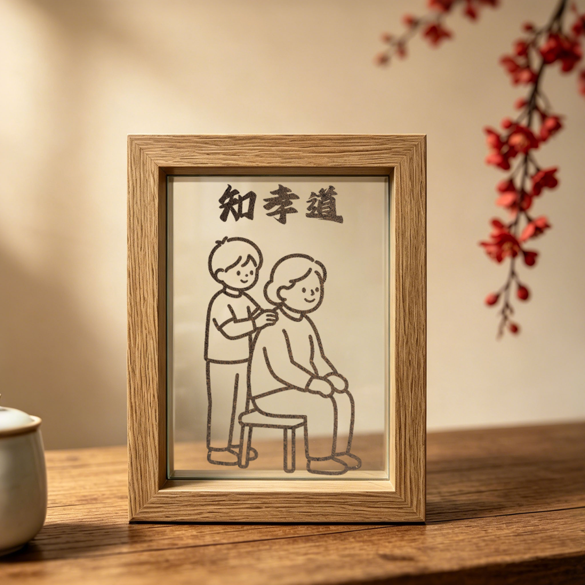 家风家庭咖啡画礼纪念品教育亲自装饰手工制作沙画DIY创意相框画