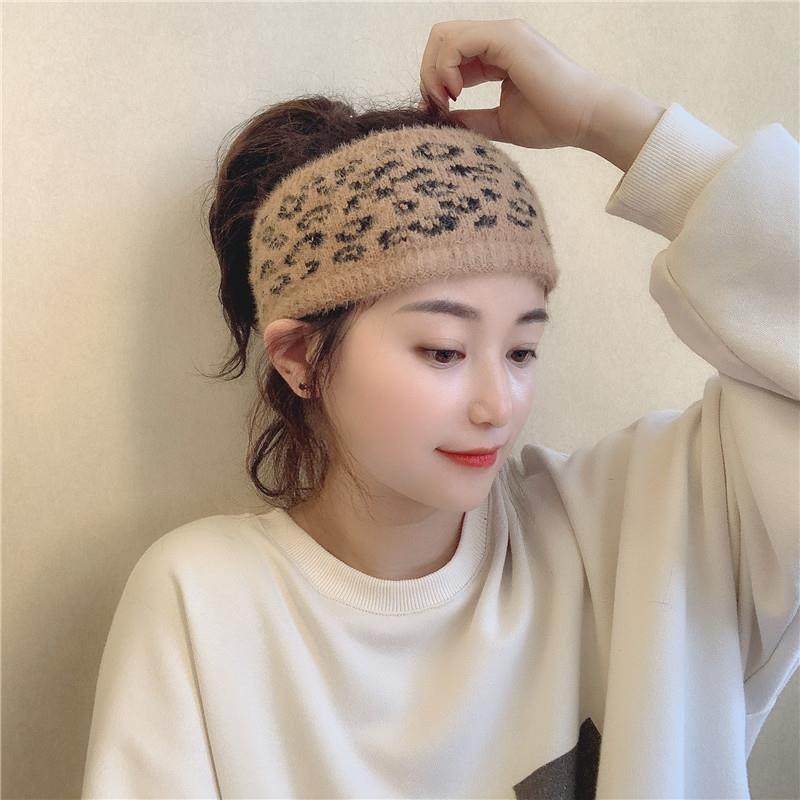 月子头巾女护额头的帽子保暖产后防风遮脑门毛线豹纹发带秋冬季,服饰配件/皮带/帽子/围巾,帽子,淘宝优惠券,粉丝福利购,淘宝优惠卷