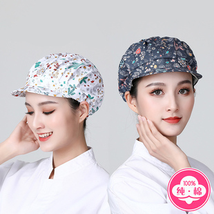 厨房帽子防油烟女款家用烧炒菜包头防掉头发做饭戴的头套帽防味帽