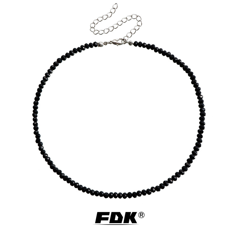 FDK春色寄情人周雨彤庄洁同款黑玛瑙项链女轻奢高级感锁骨链夏