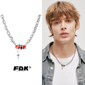 王嘉尔同款 灵蛇缠绕星芒项链男士 潮痞帅高级感百搭古巴链可定制