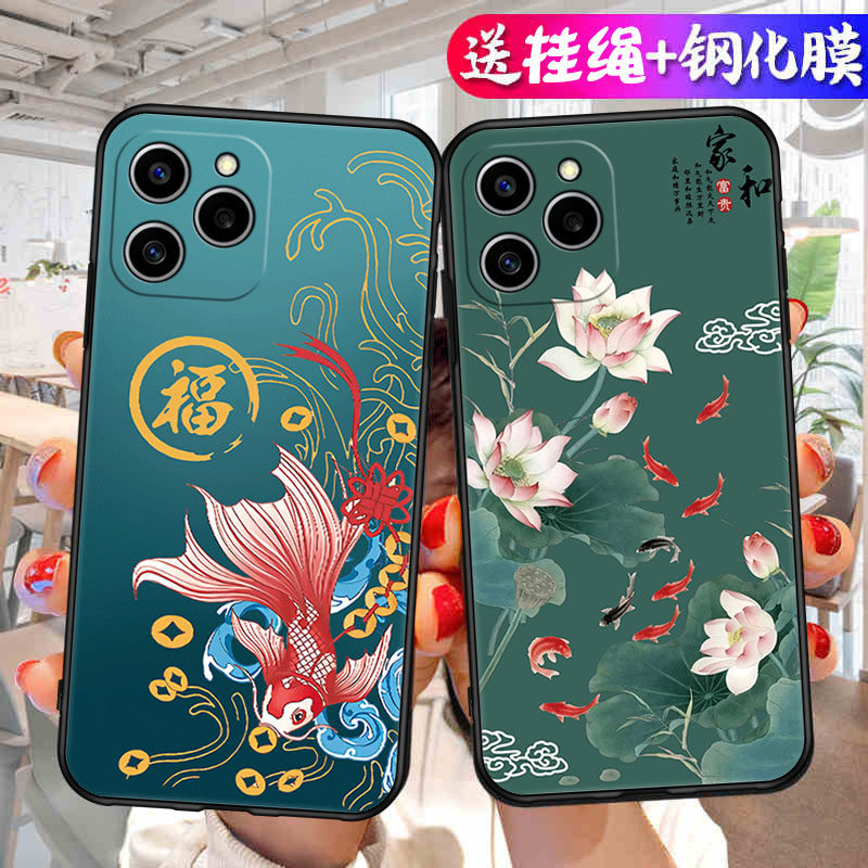 适用荣耀GIA一AN00手机壳GIAAN00保护ANOO套GIAANOO华为HONOR60SE专用GLA硅胶H0N0R60ES中国风6OSE男女G1A