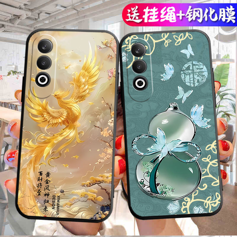 中国风新年版招财适用OPPOA3X手机壳PKD130新款A3X5G个性5g硅胶opa防摔oppa3x保护套opopa男女opp0pp0ppoa