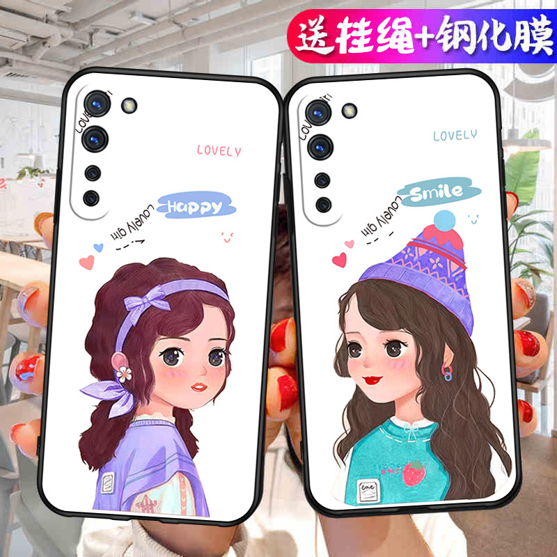 适用opporeno3手机壳reno3元气版新款oppo reno3全包5g防摔PDCM00硅胶0ppo软壳高级感保护套女潮卡通