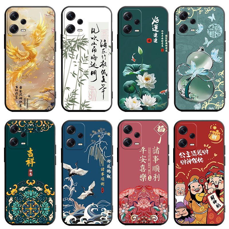 新年马年本命年红米note12手机壳小米redminote125G适用22101317C闹特noto保护套nont全包not防摔外壳男5G女