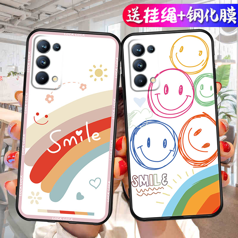 OPPOReno5Pro手机壳女PDSM00网红硅胶保护壳OPPO中国风简约彩绘PDST00防摔外壳PDSMOO卡通小众情侣新款PDSTOO