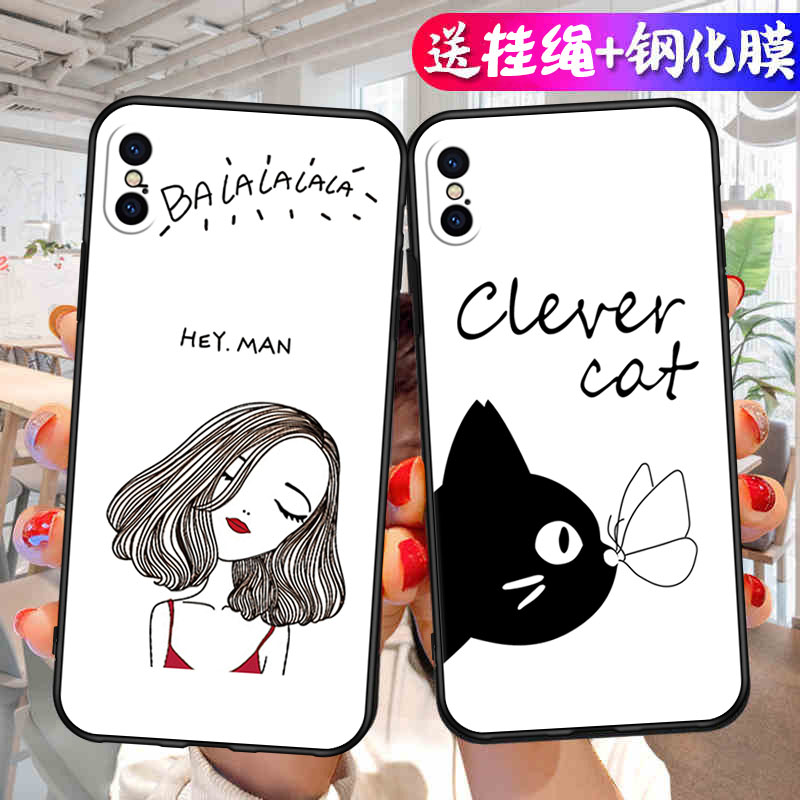 适用iPhone xs max手机壳苹果X专用xmαx新款xsmas套卡通xsamx外壳xsxmax叉xmax女ix男iponex10xmas硅胶ipx