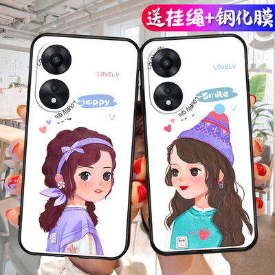 oppoA58x手机壳OPPOPHJ110简约卡通A58oppo个性文字PHJ585G啊opa0pp0新款0ppoa5G男女op软壳opρoa潮流oρpo
