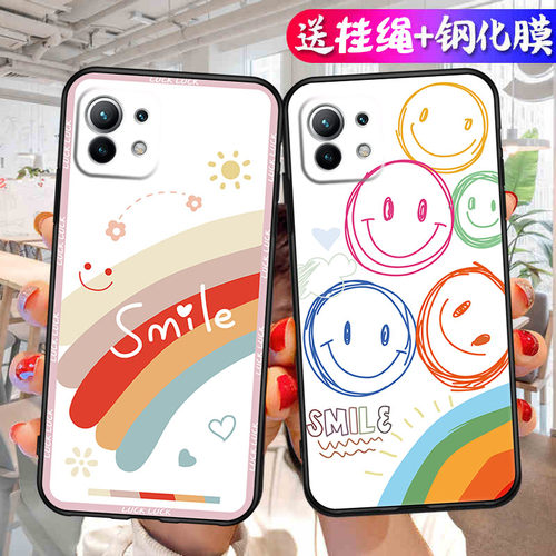 适用小米11青春版手机壳Mi11Lite保护套M2101K9C十一LE春青5G活力板5GNE高级感可爱硅胶全包防摔男女卡通