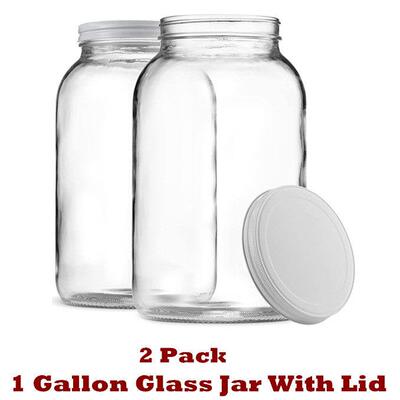 Large Glass Jar Gallon Mason Jar for Storage Wide Mouth