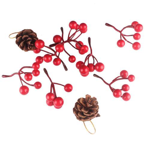 Christmas decorations red artificial berry tree wreath 浆果