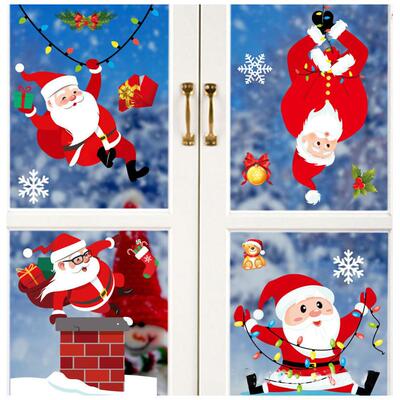 Christmas snowflake window decals for decorating cabinets