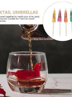 40 Pcs Paper Umbrella Picks Cocktail Sticks Drink Umbrellas