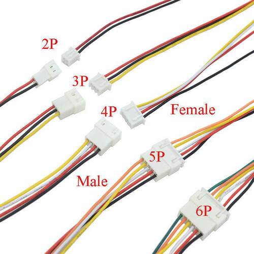 10Pair Micro JST XH 2.54 2P 3P 4P 5P 6PIN Male Female Plug C