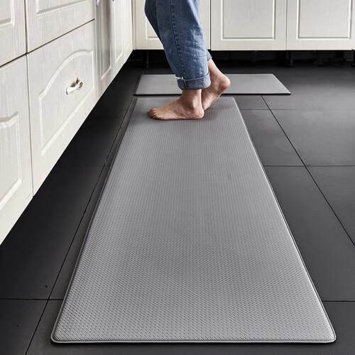Thick pu floor mat kitchen notheron-slip washed leather door