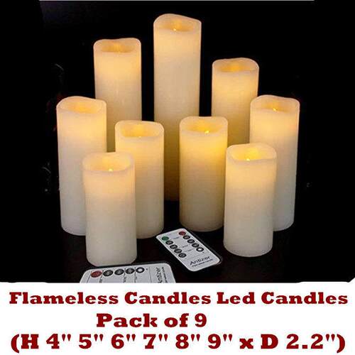 Flameless Candles Led Candles Pack Ivory Real Wax Battery