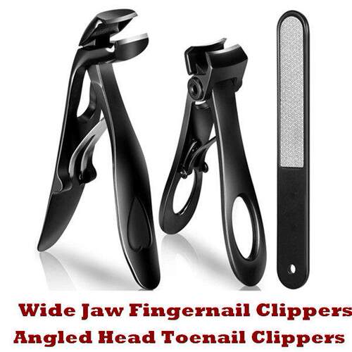 Nail Clippers Wide Jaw Fingernail Angled Head Toenail