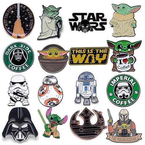 LT848 Star Wars Yoda Baby Cute Enamel Pin Lapel P Badge P Ha