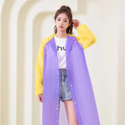 Outdoor Rain Coat Poncho Thicken Adults Long Raincoat Hooded