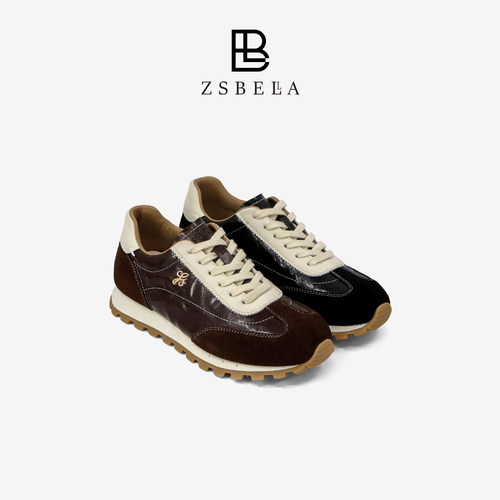 ZSBELLA小众设计师款手抓羊皮阿甘鞋