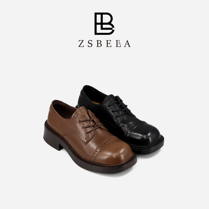 ZSBELLA赛斯贝拉2026新款春季牛皮单鞋乐福鞋ZS1277 - zsbella旗舰店出品
