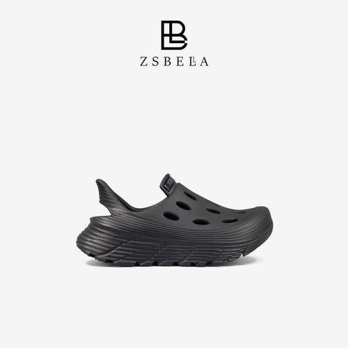 ZSBELLA洞洞鞋男女同款4.5cm厚底缓震户外两穿防水凉拖轻便一脚蹬