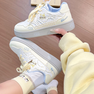 厚底户外初中生小白鞋 回力猫咪小鱼板鞋 休闲鞋 韩版 女2025秋冬新款