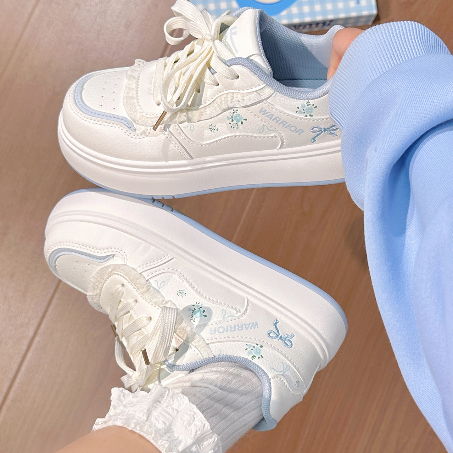 回力蕾丝小白鞋女春季新款厚底韩系鞋子女款小众设计感运动板鞋女,女鞋,休闲板鞋,淘宝优惠券,粉丝福利购,淘宝优惠卷