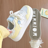 女秋冬新款 韩版 百搭二棉鞋 回力加绒猫咪小白鞋 子厚底学生休闲板鞋