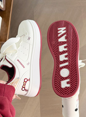 回力原创kt猫小白鞋女2026春季爆款厚底韩版休闲鞋百搭初中生板鞋