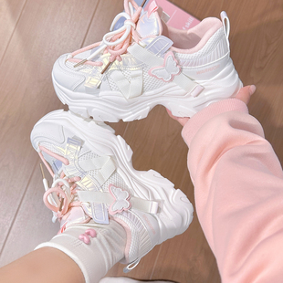 回力老爹鞋女款2026新款春季韩系休闲鞋轻便厚底增高户外运动鞋女