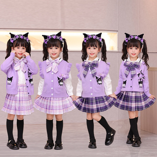 女童秋冬季库洛米套装衣服秋装学院风jk制服生日洋气礼服百褶裙子