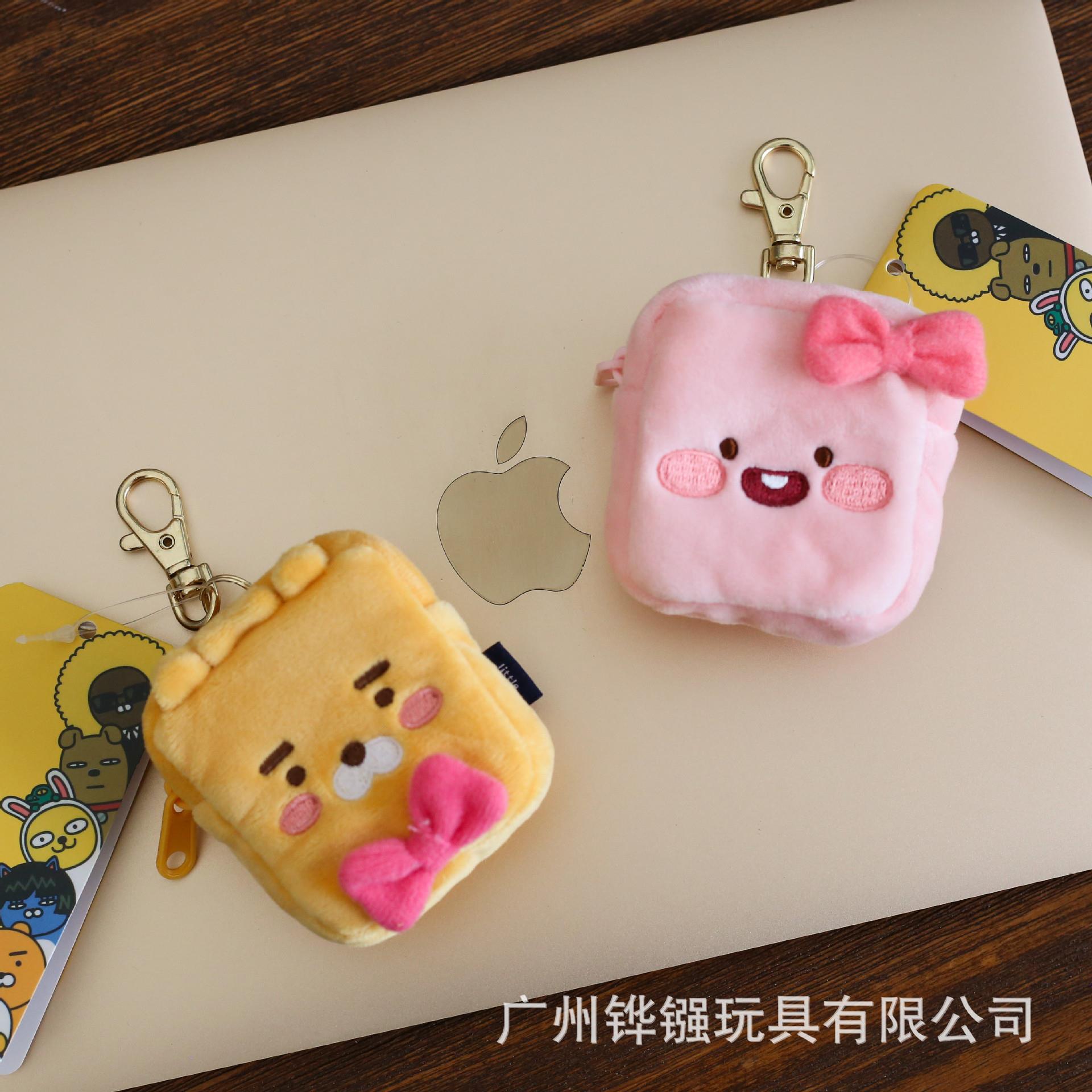 卡通耳机套狮子屁桃毛绒公仔