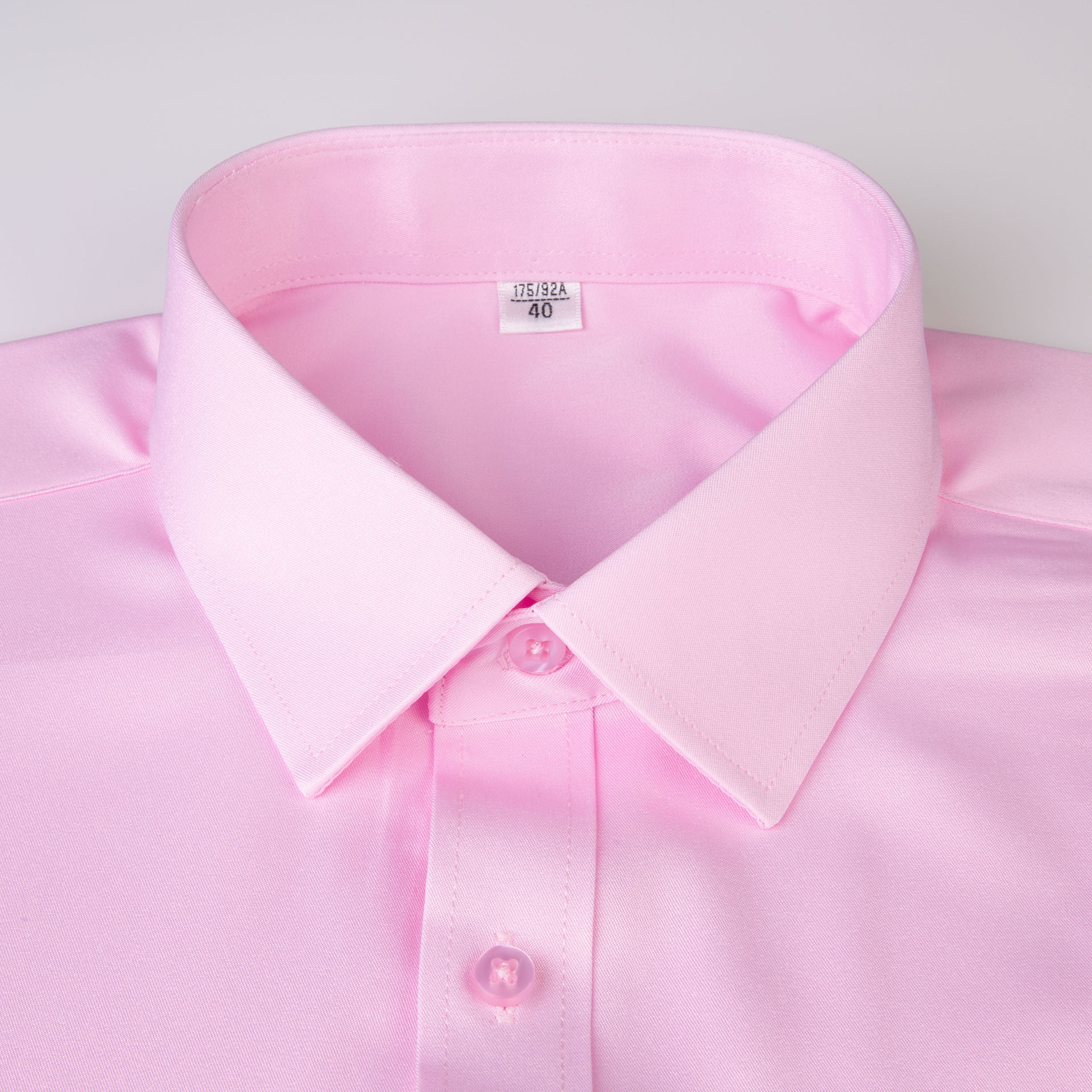 男士弹力免烫粉色工装工服短袖衬衫 夏天男装面试上班粉红色衬衣