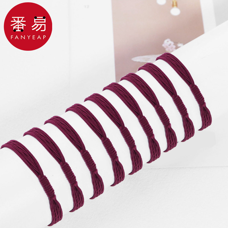 发圈/四合一A1pn008-橡皮筋女生简约气质发绳马尾皮筋头绳弹力耐
