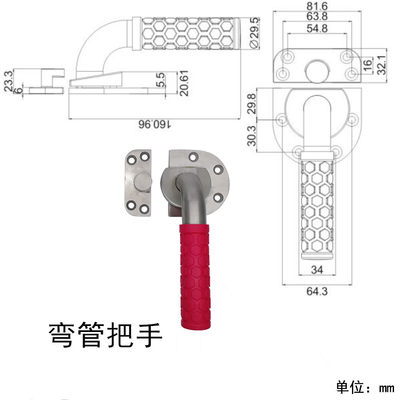 不锈钢蒸箱蒸柜门把手工业烤箱恒温烘箱冷库冷藏设备海鲜蒸柜拉手