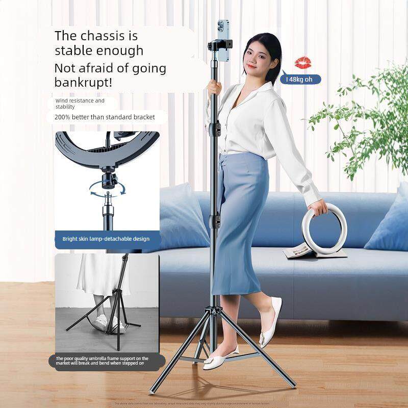 2025新款手机支架直播三脚架补光灯拍摄专用神器自拍杆拍照视频夹抖音万能通用桌面落地式支撑架子