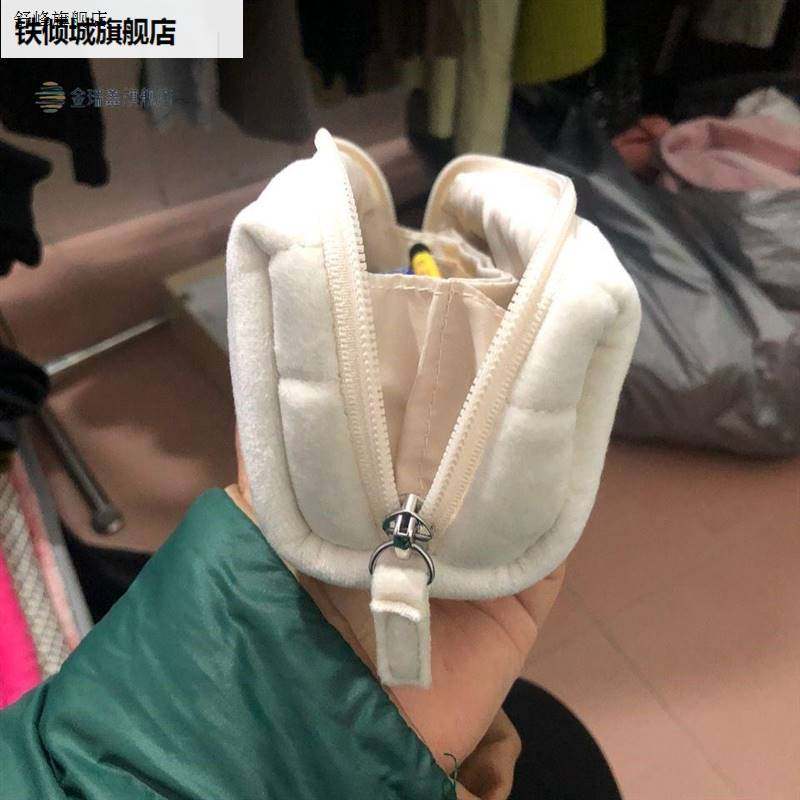 新款面包笔袋小众柔软抗摔夹层收纳大容量笔袋日系文具袋