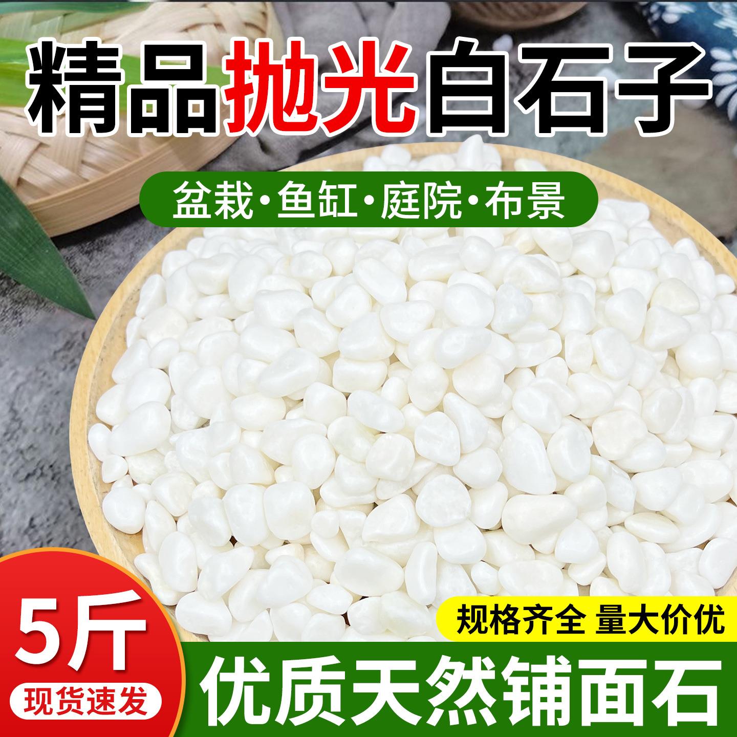 装饰彩色碎石鹅卵小白石头