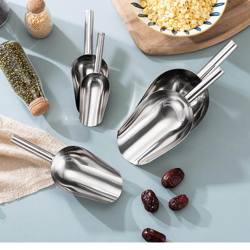 商用勺子咖啡豆勺铁锹冰勺不锈钢米铲糖铲粉末铲奶茶店冰淇淋勺铲