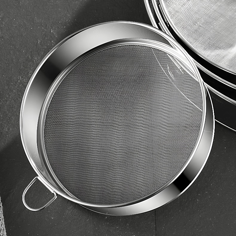 粉筛子面粉筛过滤网筛烘焙工具手持40-60目粉超细家用不锈钢筛网