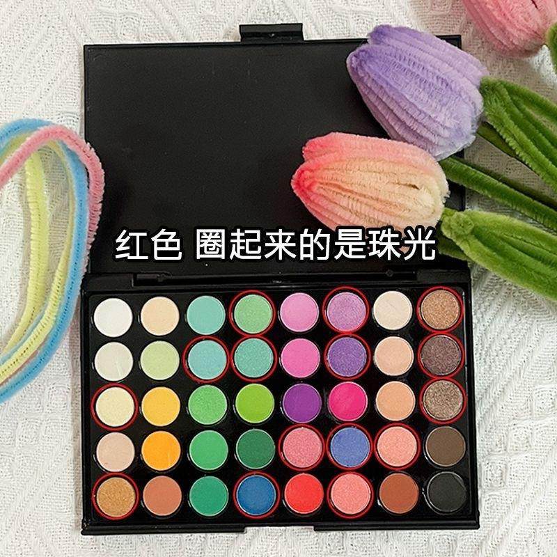 手办软陶超轻粘土人偶上妆色粉盘40色黏土扭扭棒上色染腮红眼影