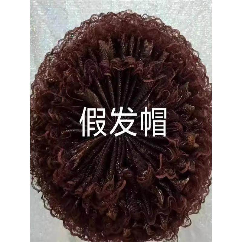 蕾丝花帽女士遮白发花边帽珍珠帽大花边头套头巾帽圆顶户外假发帽