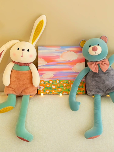 Кролик для ушей, кукла для сна, плюшевая подушка, успокаивающая игрушка для мальчиков и девочек, с медвежатами