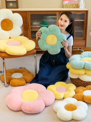 Подушка на солнечной энергии, белый современный диван для кровати, подсолнух, в цветочек