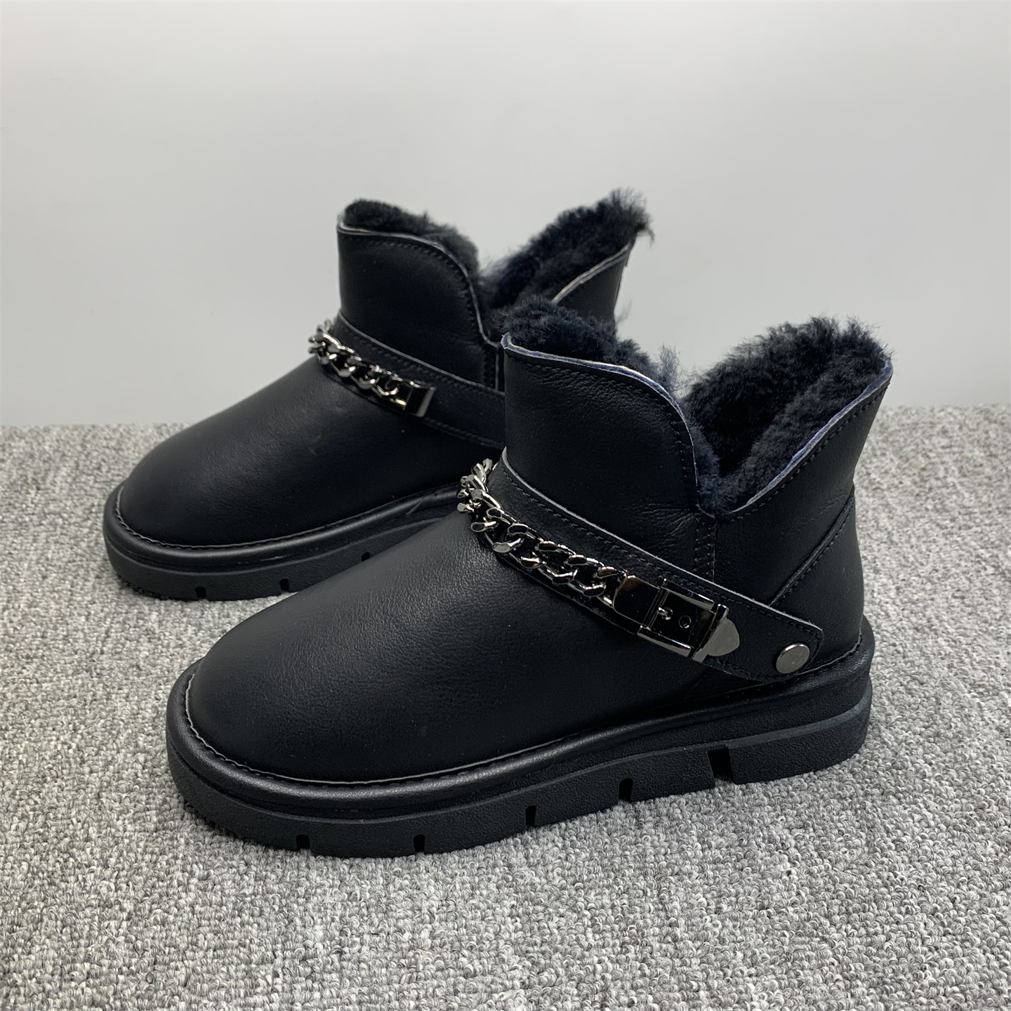 断码处理牛皮加厚保暖雪地靴女2025冬季新款羊毛筒厚底防水棉鞋