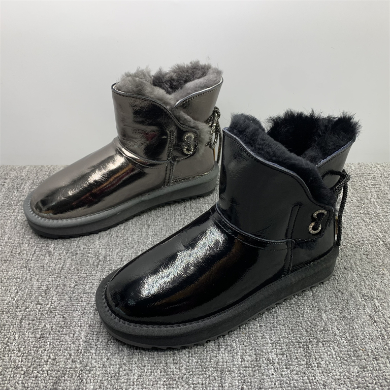 商场撤柜牛皮防水羊毛雪地靴女2025冬季新款加绒加厚保暖东北棉鞋