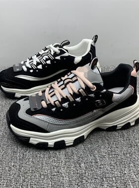 撤柜断码处理3435码老爹鞋女2025新款厚底透气复古真皮跑步运动鞋